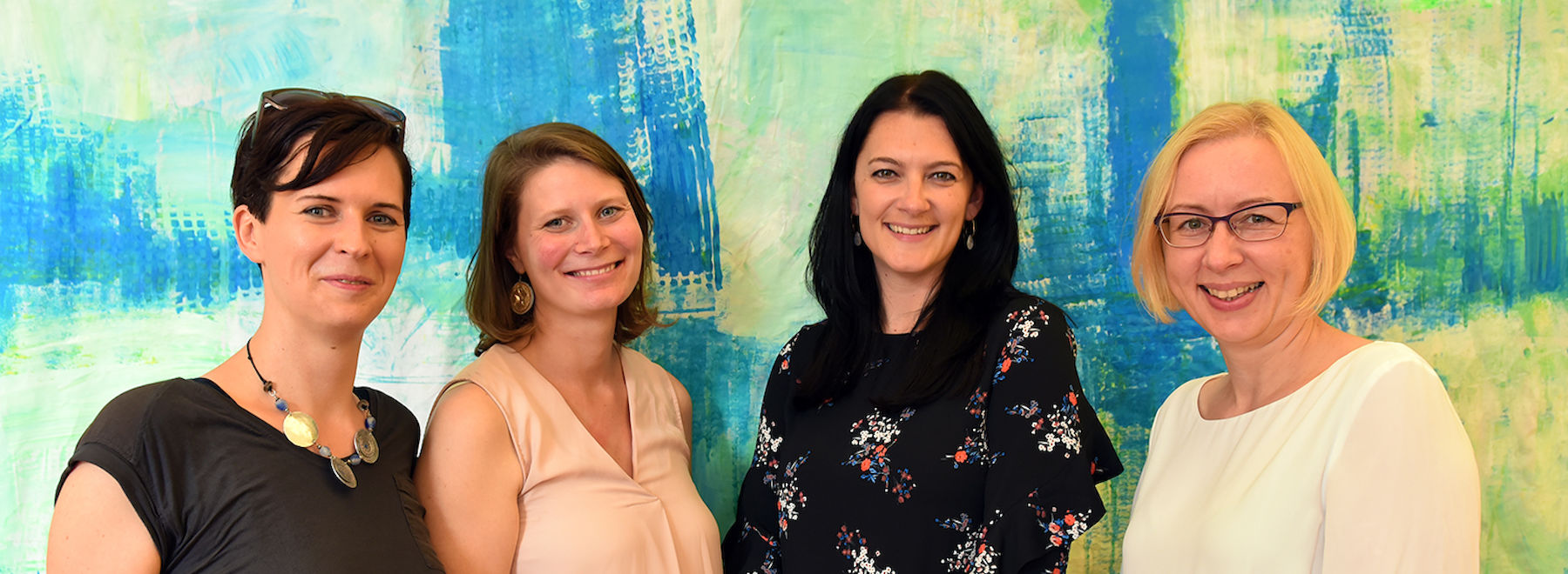 v.l.n.r. Mag. Britta Breser M.E.S., Marie-Theres Gruberf. BEd. MA PhD., Mag. Dr. Katharina Ogris BEd. ,MMag. Dr. Renate Wieser MA